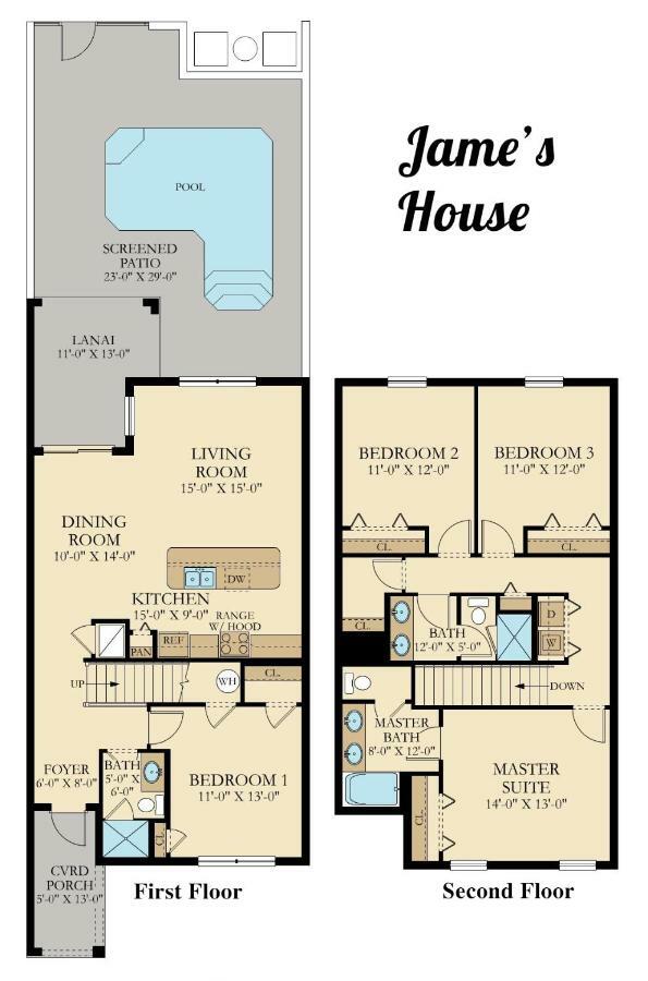 C - New 4 Bedroom Home - 5 Miles To Disney - Free Water Park - Private Pool Kissimmee Kültér fotó