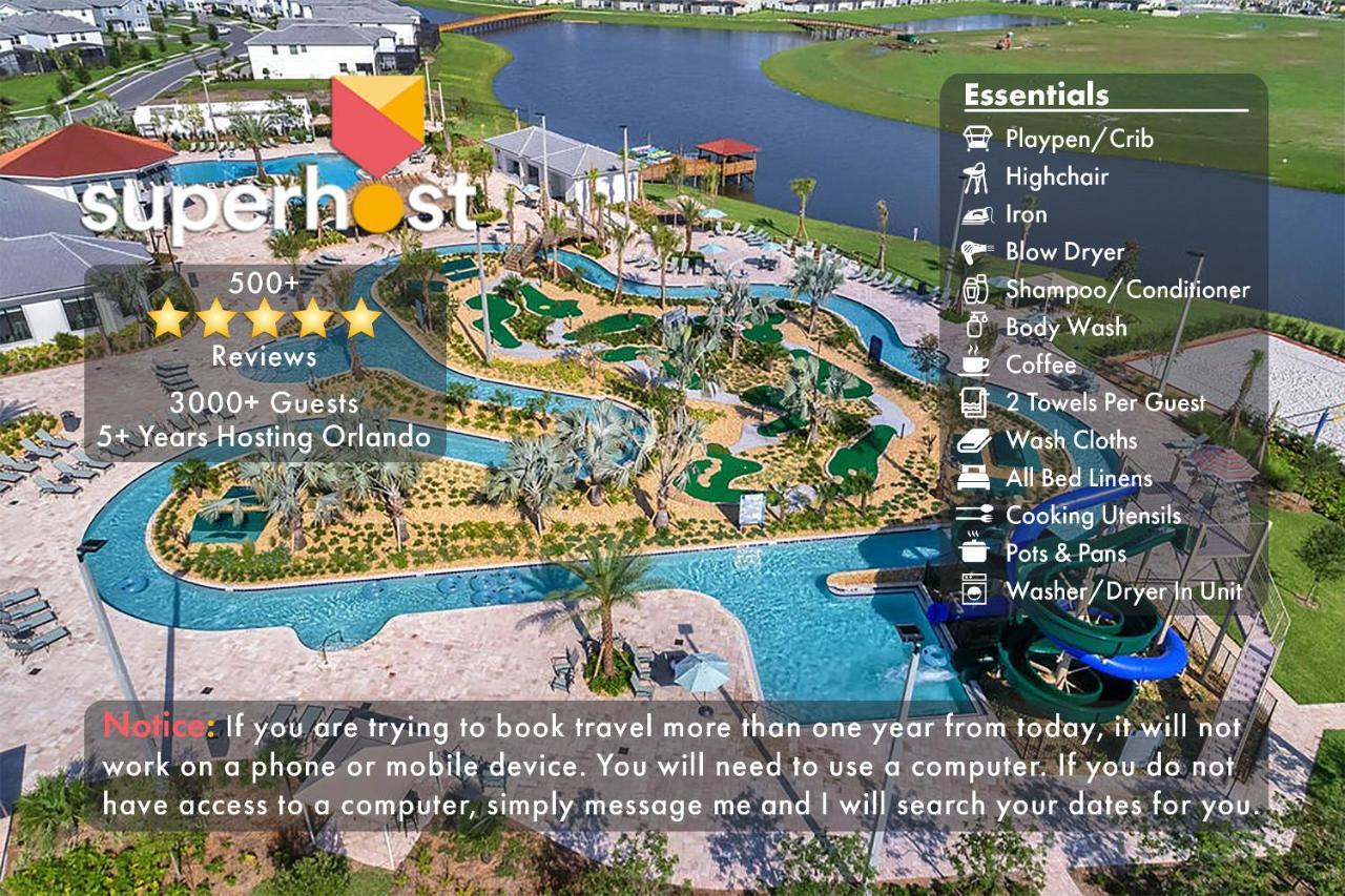 C - New 4 Bedroom Home - 5 Miles To Disney - Free Water Park - Private Pool Kissimmee Kültér fotó